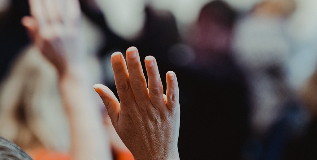 Hands up during Q&A at a Registered Clinical Trials Unit (CTU) Network event