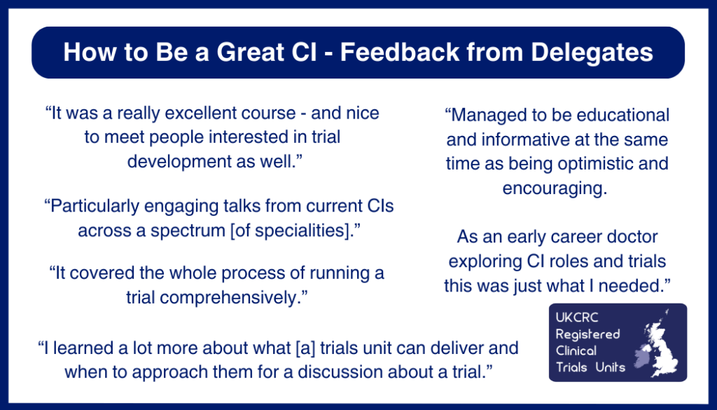 Feedback from delegates on previous How to be a Great Chief workshops